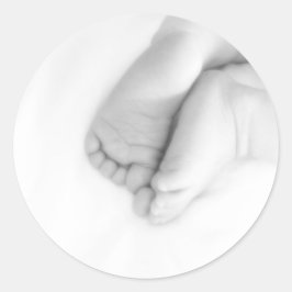 Babyfüße Runder Aufkleber
