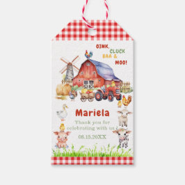 Babygeburt der Aquarellfarm Vielen Dank Geschenkanhänger