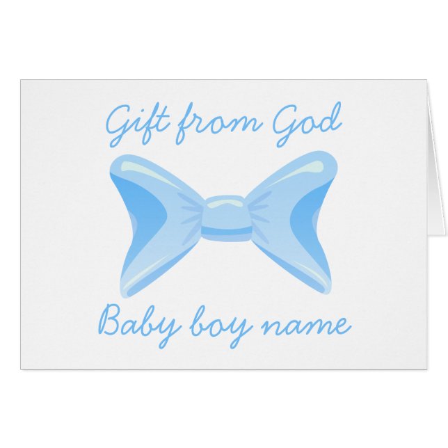 Babygeschenk aus dem Blue-Bogen-Bibel-Vers (Vorderseite (Horizontal))