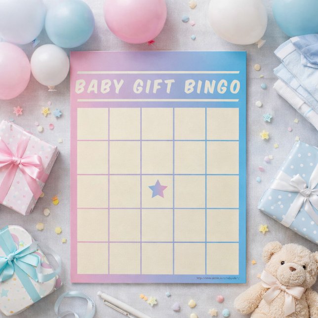 Babygeschenk Bingo Baby Duschvorrichtung Notepad Notizblock (Von Creator hochgeladen)