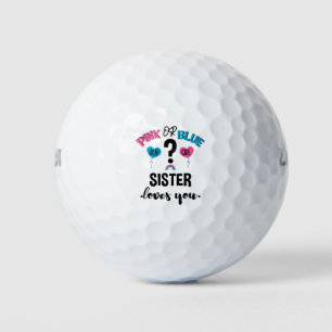 Babygeschlecht zeigt Ihnen rosa oder blaue Schwanz Golfball