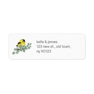Babygoldfinch-Vogel-Rücksendeadressen-Aufkleber