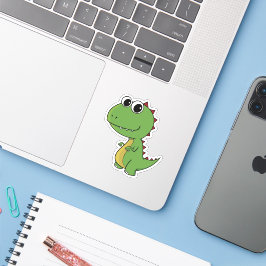 Babygrün-Happy-Dinosaurier-Aufkleber Aufkleber