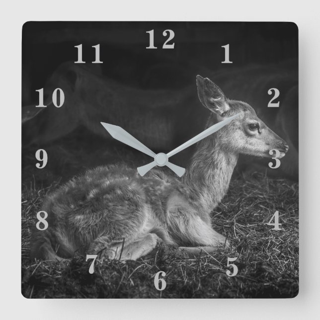 Babyhändler Quadratische Wanduhr (Vorderseite)
