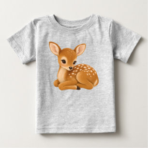 Babyhirsch-Cartoon-Design Anbetungswürdiges Waldti Baby T-shirt