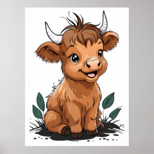 Babyhochburg-Kuh-Kinderzimmer Art Poster