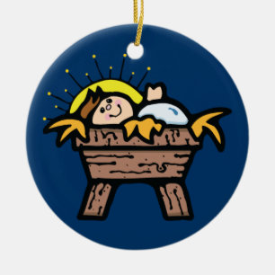 Babyjesusschmuck Keramikornament