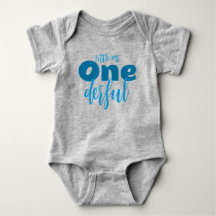 Babyjunge ein Jahr ozeanblau