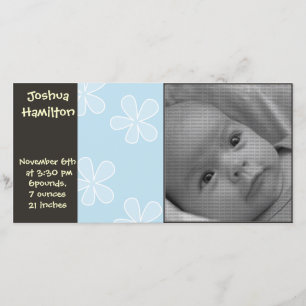 Babyjungen-Mitteilungs-Fotokarte Ankündigung