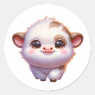 Babykalb Runder Aufkleber