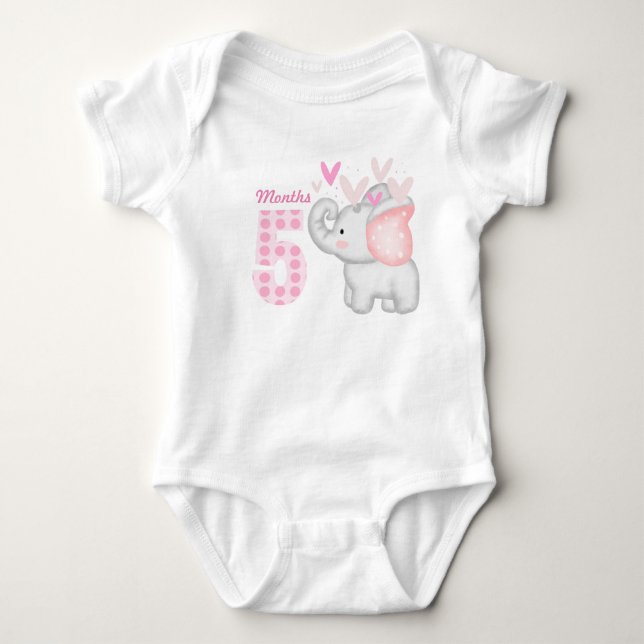 Babykarosserie für fünf Monate Baby Strampler (Vorderseite)