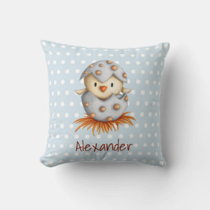 Babykissen mit Vogelschraffe für Kinderzimmer-Deko Kissen