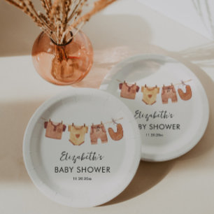 Babykleide Babydusche Pappteller