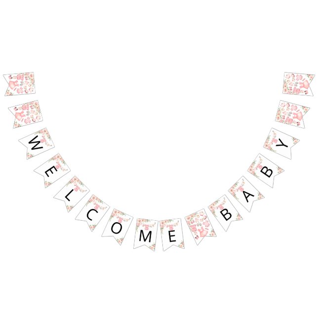 Babykleidung Baby Dusche Jagdflaggen Wimpelkette (Alle)