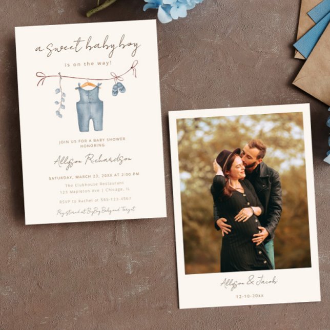 Babykleidung Babybett Babydusche Einladung (Von Creator hochgeladen)