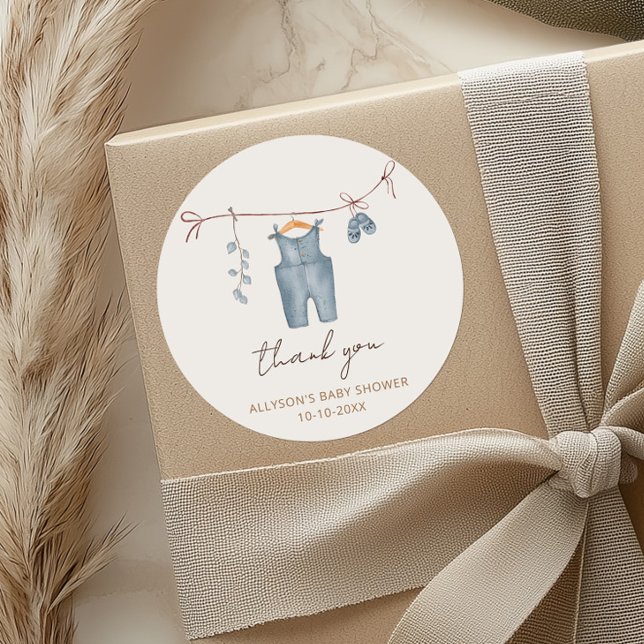 Babykleidung Babybett Babydusche Runder Aufkleber (Von Creator hochgeladen)