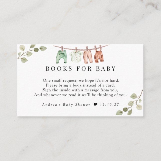 Babykleidung | Boho Books for Baby Begleitkarte (Vorderseite)