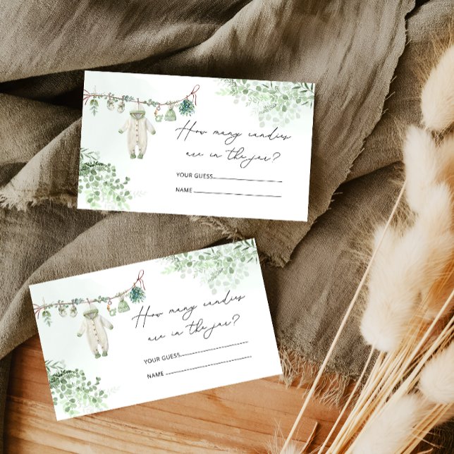 Babykleidung Boho Eucalyptus Wie viele Kanadier Begleitkarte (Von Creator hochgeladen)