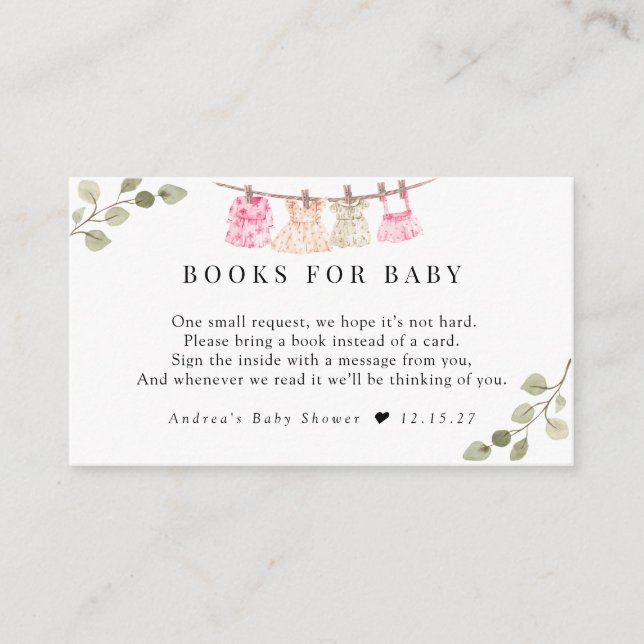 Babykleidung | Boho Girl Books for Baby Begleitkarte (Vorderseite)