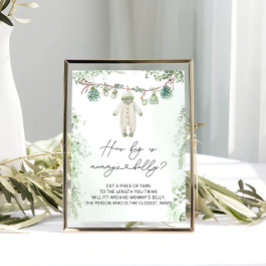 Babykleidung Boho Neutral wie groß ist Mama's Bauc Poster