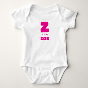 Babykleidung Buchstabe Z, Baby-Einteiler mit Namen Baby Strampler