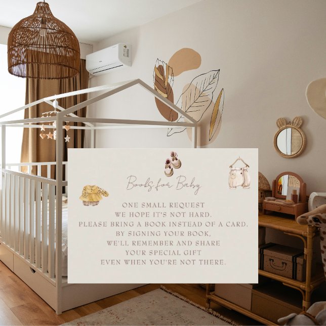 Babykleidung Creme Twins Duschbücher für Baby Begleitkarte (Von Creator hochgeladen)