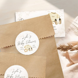 Babykleidung Geschlecht neutrale Babydusche Runder Aufkleber