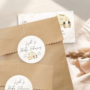 Babykleidung Geschlechtsneutrale Babyparty Runder Aufkleber