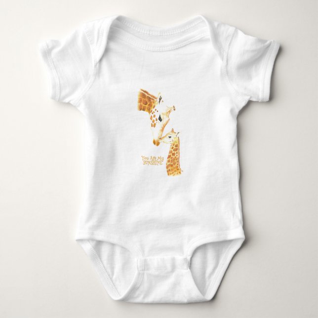 Babykleidung Giraffe und Baby sind Sie mein Strampler (Vorderseite)