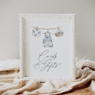 Babykleidung Kinderduschkarten und Geschenke Poster