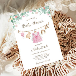 Babykleidung Kleidung Boho Girl Babydusche Einladung