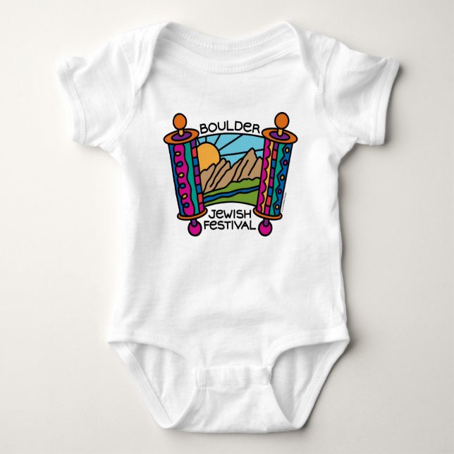 Babykleidung Logo BoulderJewish Festivals Baby Strampler (Vorderseite)