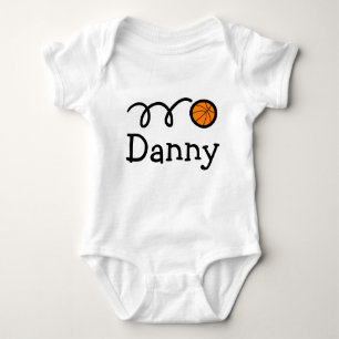 Babykleidung mit Namen- und Basketballdruck Baby Strampler