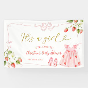 Babykleidung Rosa Coquette Beere Großes Banner