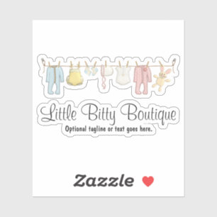 Babykleidung Wäscheleine Kleinkind Nähen Name Logo Aufkleber