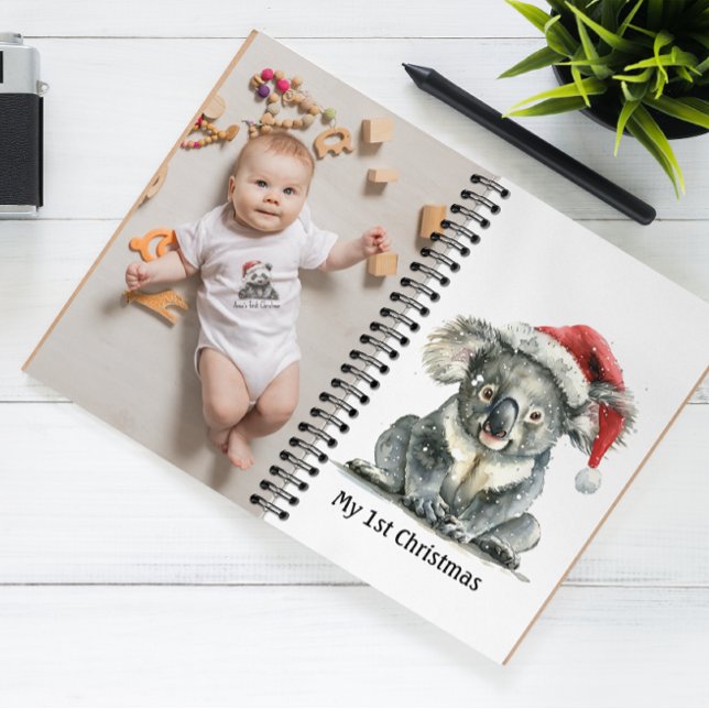 Babykoala mit Weihnachtsmütze, anpassbar Notizbuch (Von Creator hochgeladen)