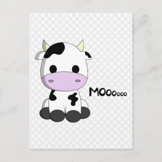 Babykuh Cartoon Kawaii Kinder Postkarte