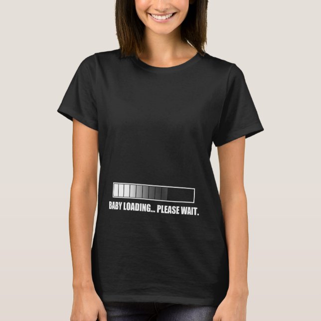 Babyladung bitte warten T-Shirt (Vorderseite)