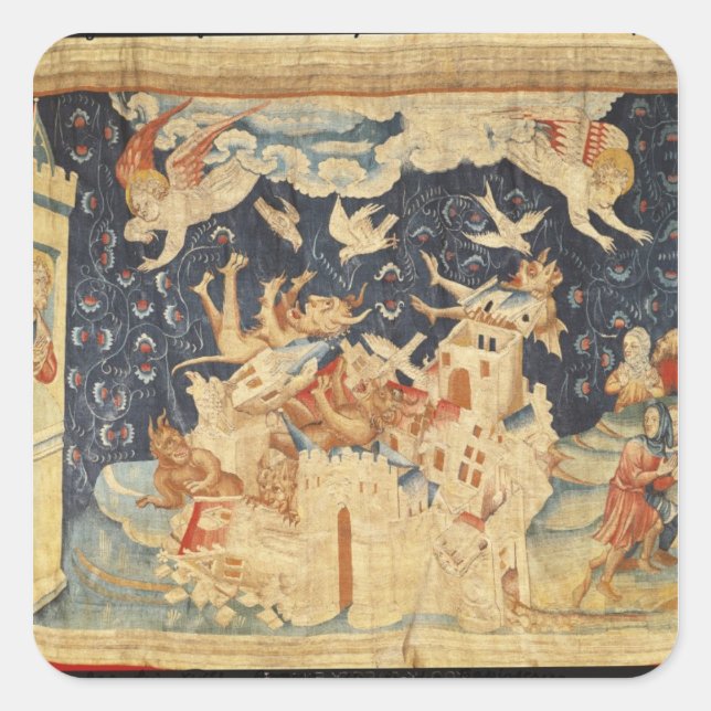 Babylon eingedrungen von Dämonen Quadratischer Aufkleber (Vorderseite)