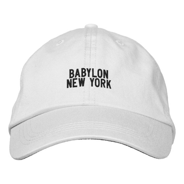 Babylon Long Island New York Hat Bestickte Baseballkappe (Vorderseite)
