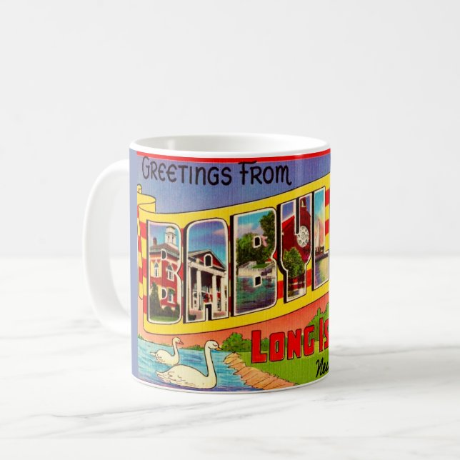 Babylon Long Island Postkarten-Tasse Kaffeetasse (Vorderseite Links)