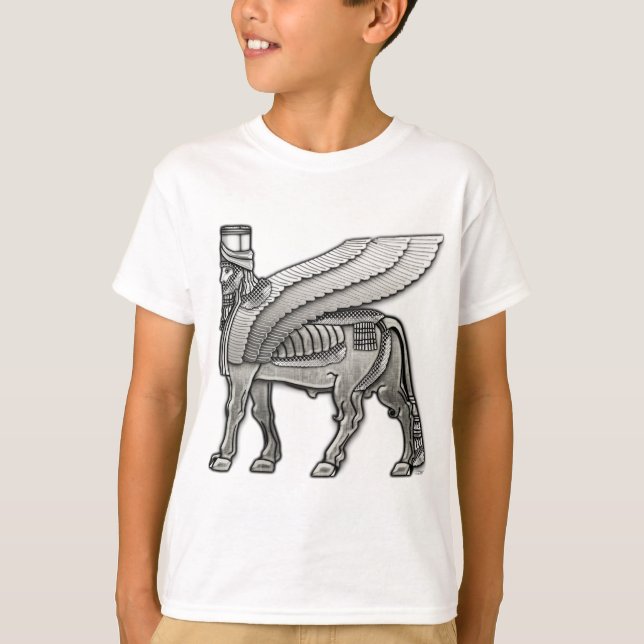 Babylonian Winged Stier Lamassu T-Shirt (Vorderseite)