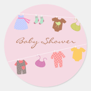 Babymädchen-Duschkleber Runder Aufkleber