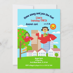 Babymädchen mit Mutter Geburtstagsfeier inklusive Einladung