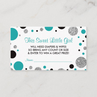 Babymädchen, Windelruderfahrschein, Imitate Glitze Begleitkarte