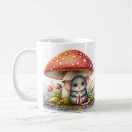 Babymäuse unter Mushroom Umbrella Kaffeetasse