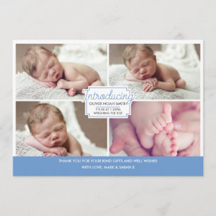 Babymitteilung/danken Ihnen zu kardieren Dankeskarte