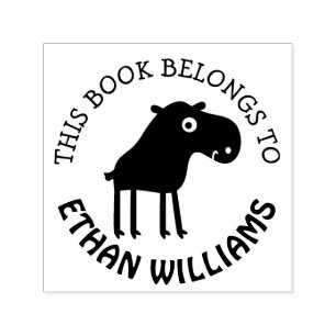 Babymoos selbst gemachte Briefmarke Dieses Buch ge Permastempel