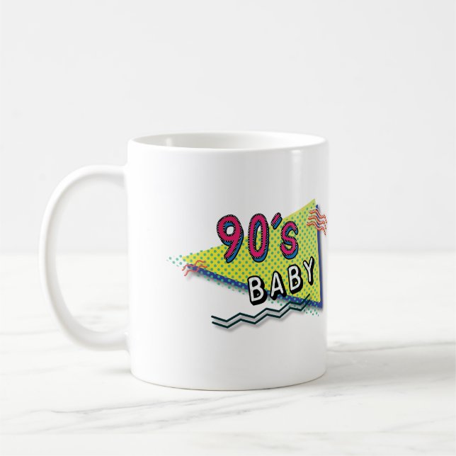 Babymuster der 90er Jahre Kaffeetasse (Links)