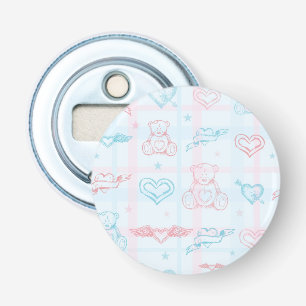 Babymuster mit Teddybären Flaschenöffner